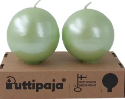 Puttipaja Kannallinen pallokynttilä metallihohto 7x8x cm 2 kpl lehmus