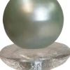 Puttipaja pallokynttilä kannalla salvia metallihohto 7x8cm 2kpl