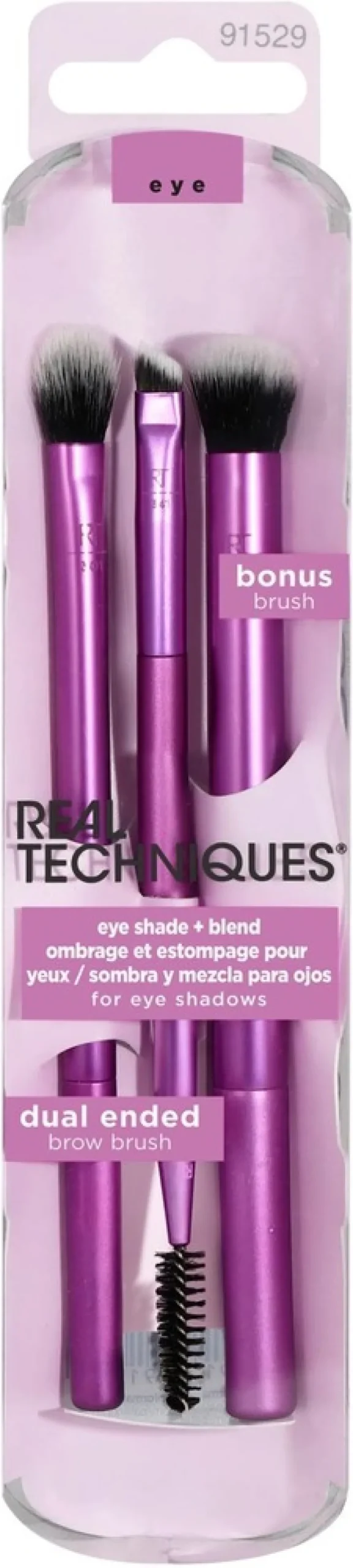 Real Techniques Eye Shade + Blend - luomivärisivellintrio