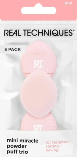 Real Techniques Mini Miracle Powder Puff Trio -puuterivippapakkaus