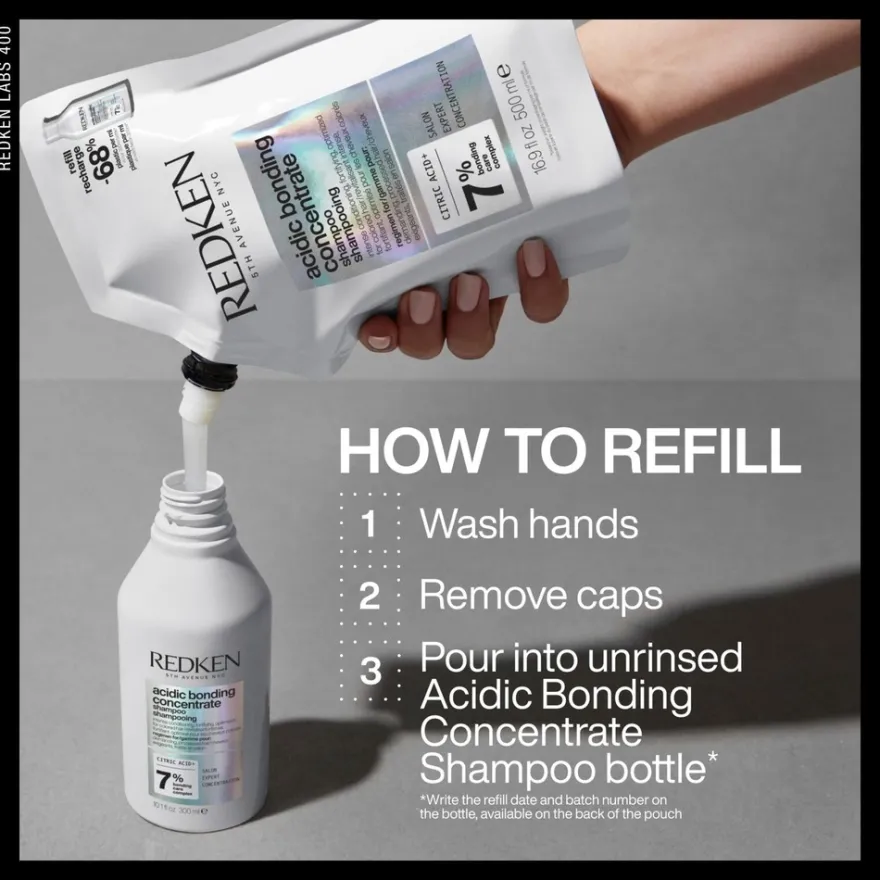 Redken Acidic Bonding Concentrate shampoo täyttöpakkaus 500ml