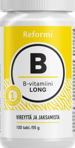 Reformi B-vitamin Long 100tabl ravintolisä