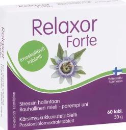 Relaxor Forte kärsimyskukkauutetabletti 60 tabl