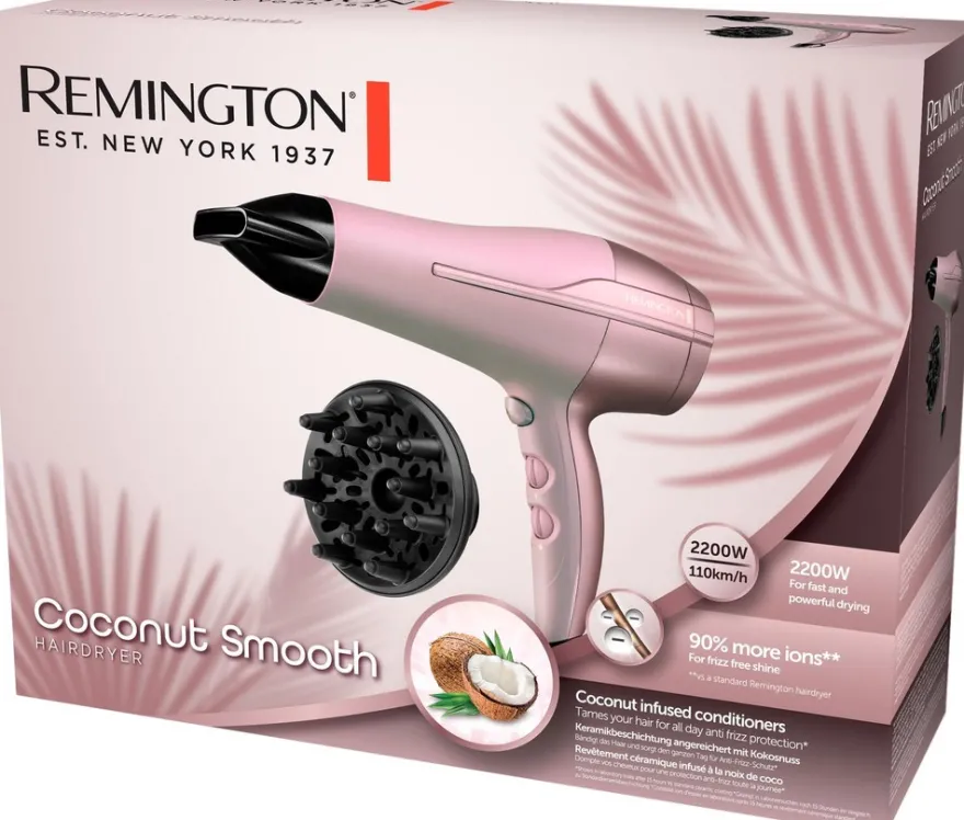 Remington hiustenkuivain Coconut Smooth D5901