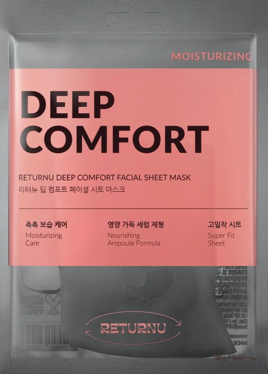 Returnu Deep Comfort Facial Sheet Mask 25 g