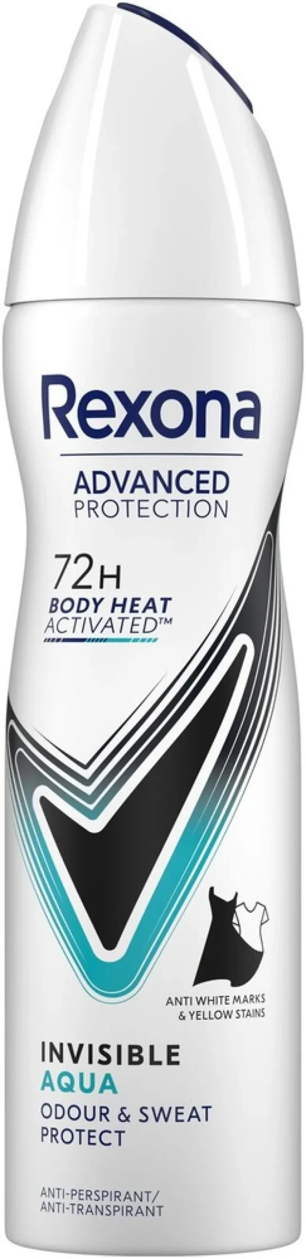 Rexona Advanced Protection Invisible Aqua Antiperspirantti Deodorantti Spray Ei tahraa vaatteita 150 ml
