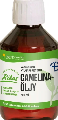 Rikas Kylmäpuristettu Camelinaöljy 200 ml