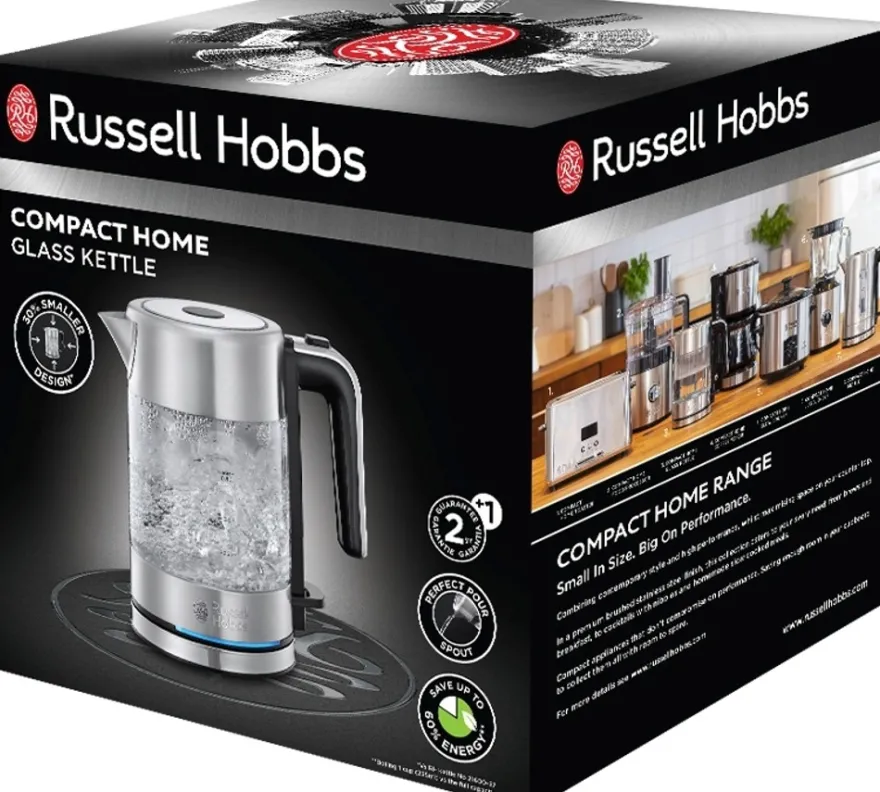Russell Hobbs Compact Home lasinen vedenkeitin 0,8l