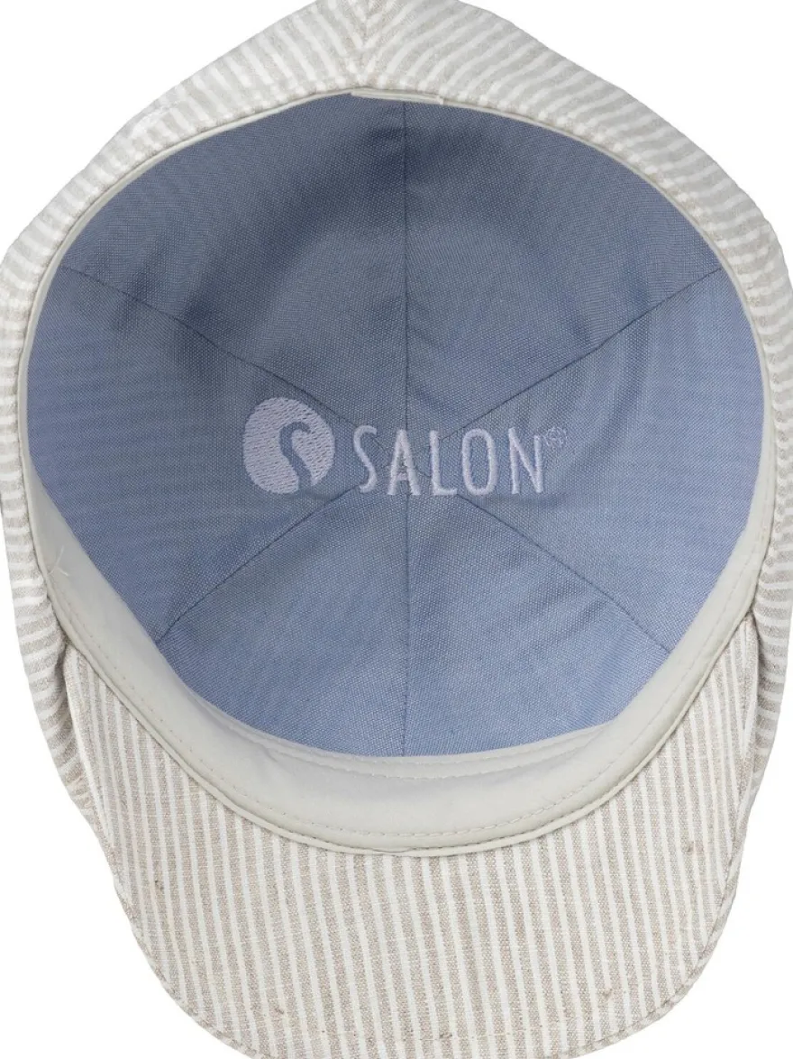 Salon Rocky Gen Linen Stripe flat cap lakki