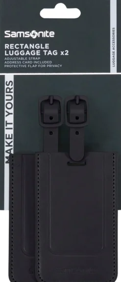 Samsonite TA REVOLUTION Rectangle Luggage Tag x2 nimilappu
