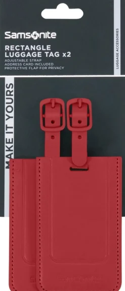 Samsonite TA REVOLUTION Rectangle Luggage Tag x2 nimilappu