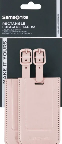 Samsonite TA REVOLUTION Rectangle Luggage Tag x2 nimilappu