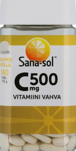 Sana-sol C-vitamiini 500mg tabletti ravintolisä 180tabl