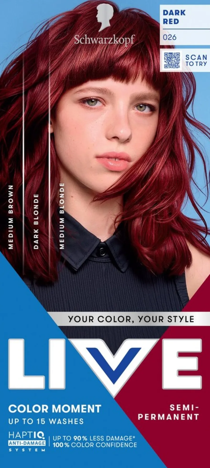 Schwarzkopf LIVE UB 026 Dark Red