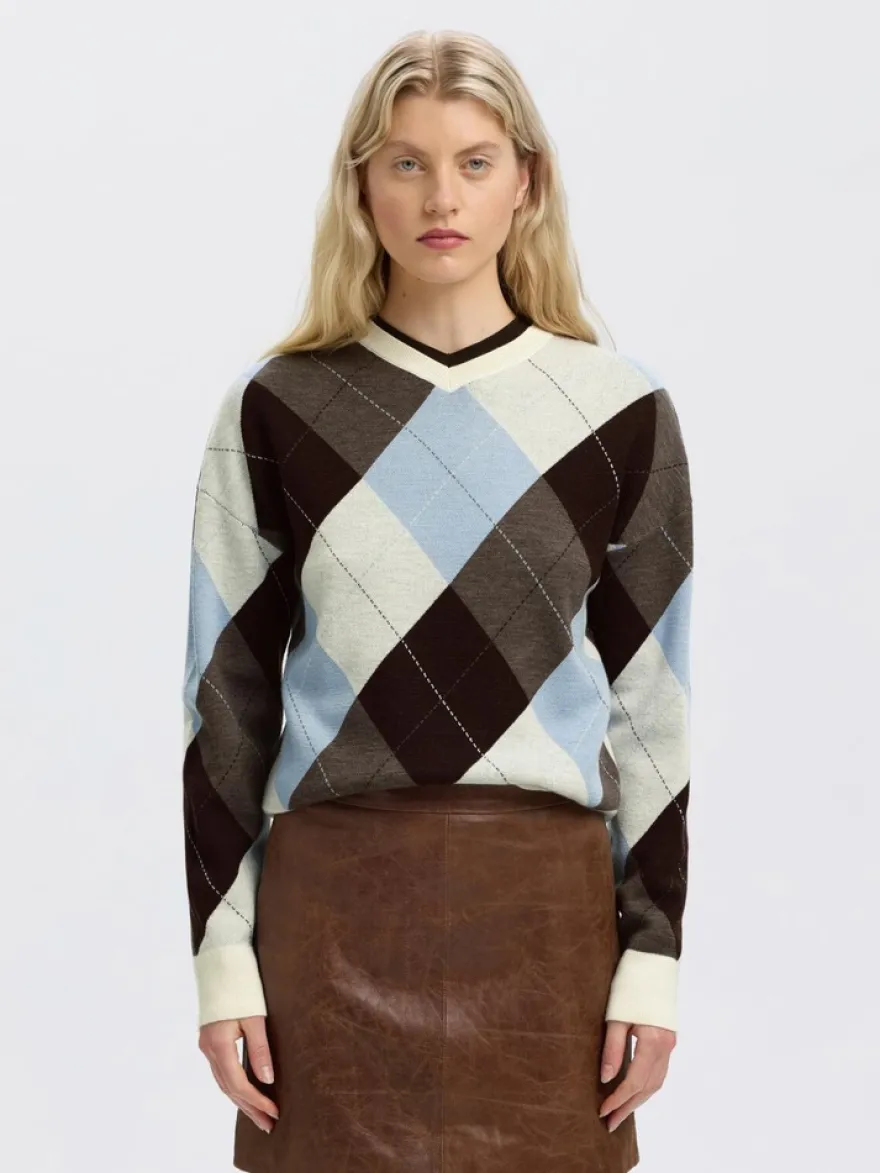Selected Femme neulepusero Argyle