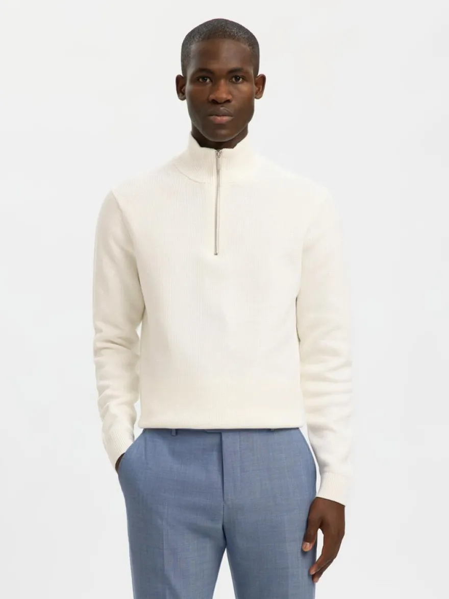 Selected Homme miesten neule Slhdane ls knit half zip noos 16092601