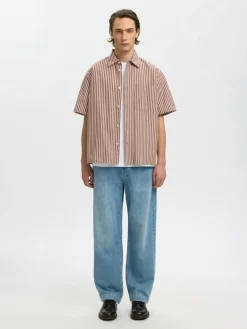 SELECTED HOMME seersucker-paita Slhrlxstuart