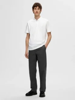SELECTED HOMME Slhfave zip ss polo pikee
