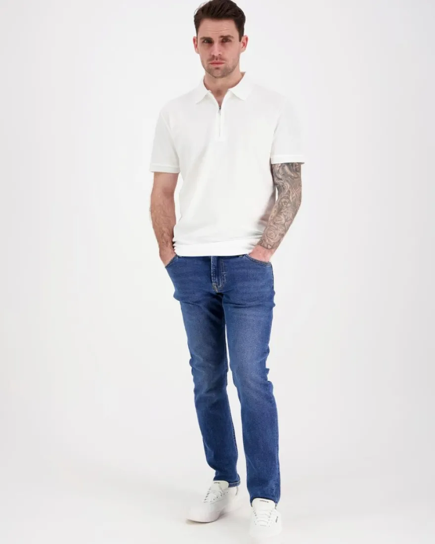 SELECTED HOMME Slhfave zip ss polo pikee