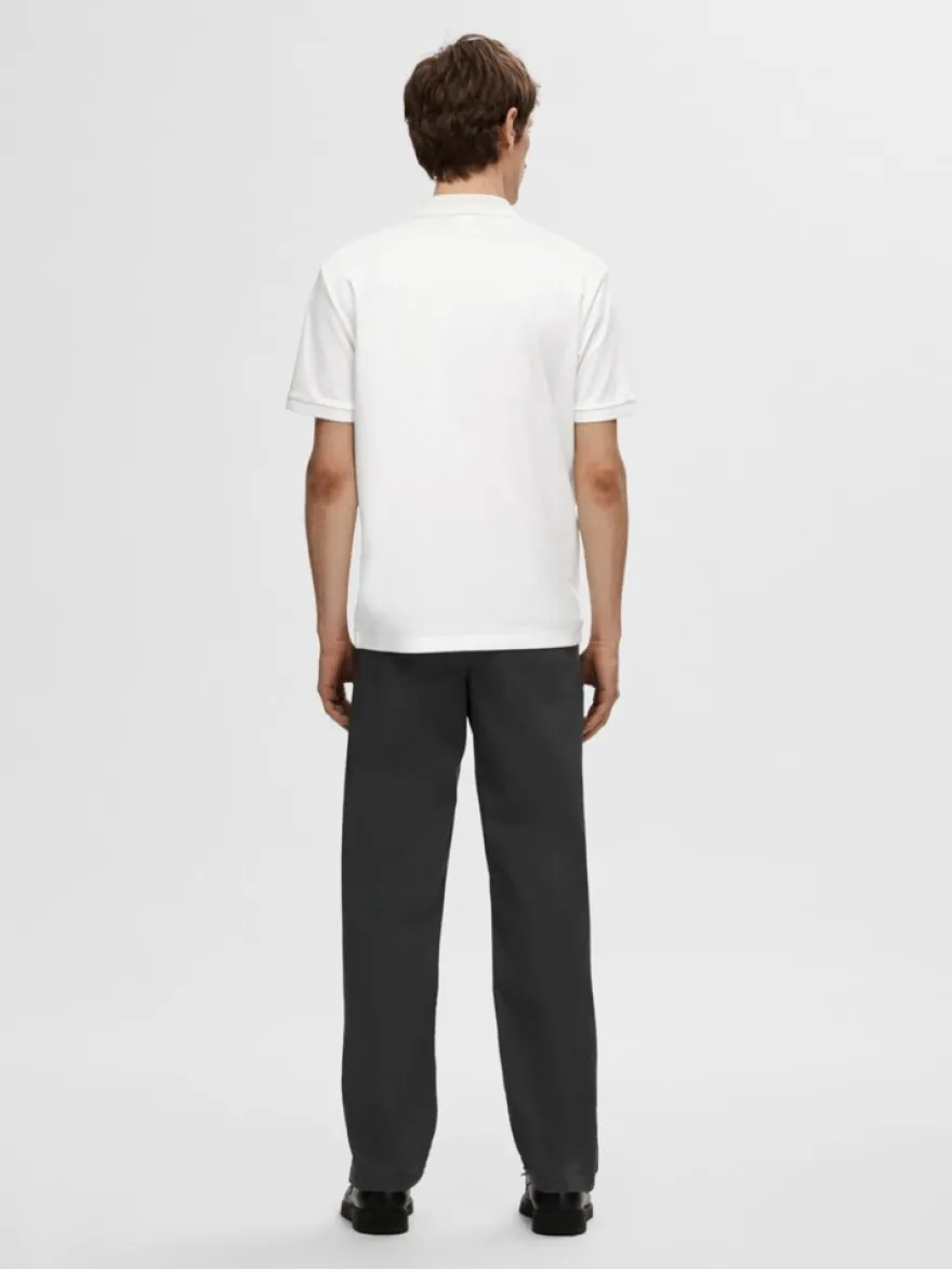 SELECTED HOMME Slhfave zip ss polo pikee