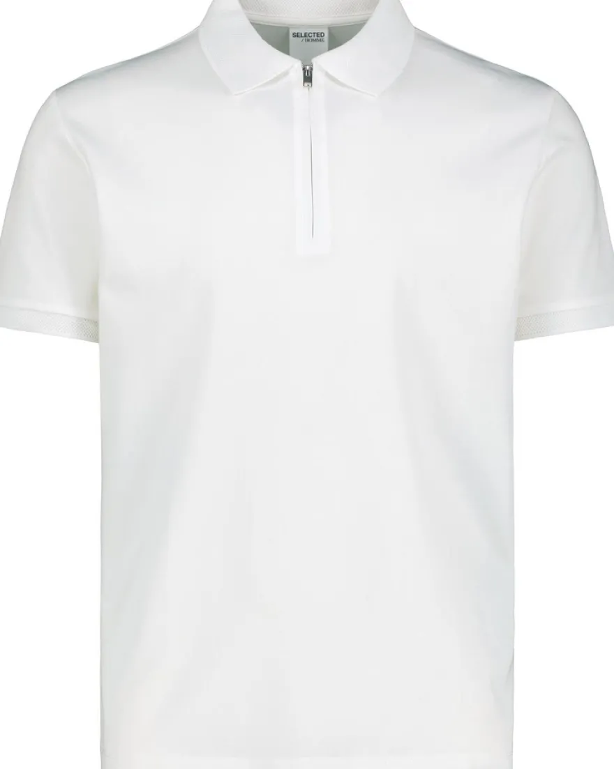 SELECTED HOMME Slhfave zip ss polo pikee