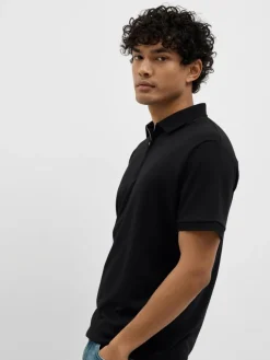 SELECTED HOMME Slhfave zip ss polo pikee