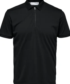 SELECTED HOMME Slhfave zip ss polo pikee
