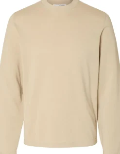 SELECTED HOMME Slhravi ls knit structure crew neule