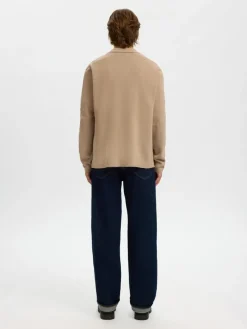 Selected Slhmike light relaxed polo cardigan neuletakki