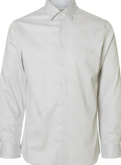 Selected Slhslim-performance shirt ls pukupaita