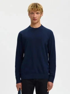 Selected Slhtorino ls knit crew neck neule