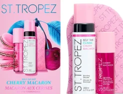Self Tan Kit Cherry Macaron (Classic Cherry Macaron Mousse 200 ml + Cherry Macaron Hair & Body Fragrance Mist 80 ml + Mitt)