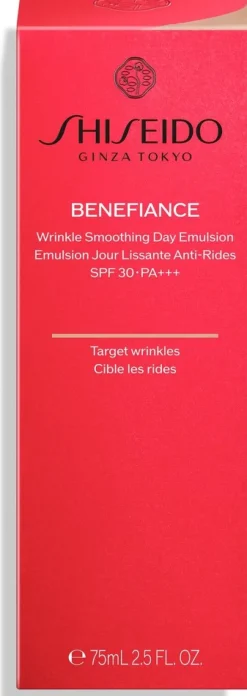 Shiseido Benefiance Wrinkle Smoothing Day Emulsion SPF30 kasvoemulsio 75 ml