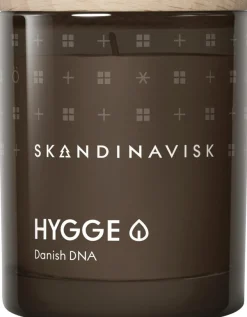 Skandinavisk HYGGE Tuoksukynttilä puukannella 65g, ruskea