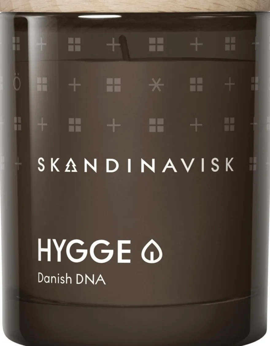 Skandinavisk HYGGE Tuoksukynttilä puukannella 65g, ruskea