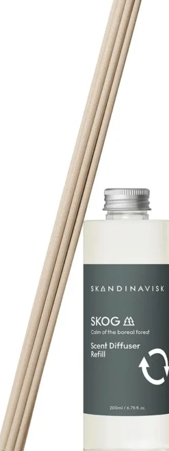 Skandinavisk Skog huonetuoksu täyttöpullo 200ml +tikut