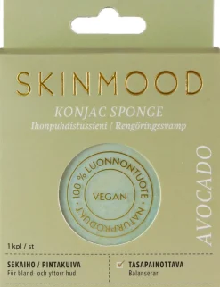 SkinMood Avokado Konjac-ihonpuhdistussieni
