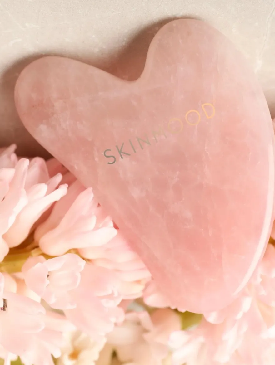 SkinMood® Gua sha hierontakivi ruusukvartsia
