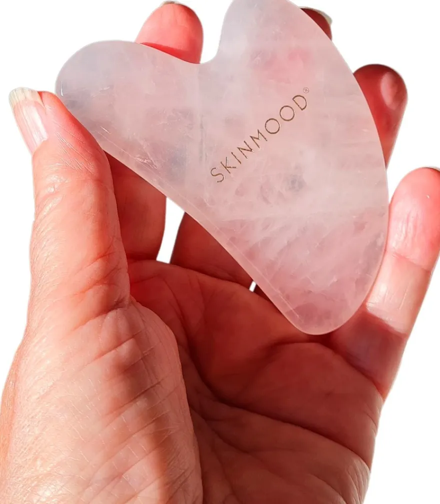 SkinMood® Gua sha hierontakivi ruusukvartsia