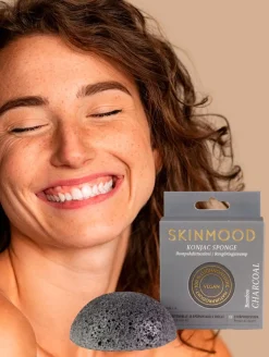 SkinMood® Konjac-kasvojenpesusieni Bambuhiili