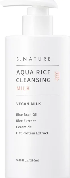 S.NATURE AQUA RICE CLEANSING MILK -puhdistusvaahto 280ML