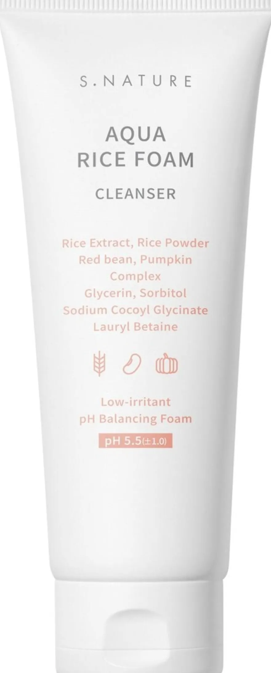 S.NATURE AQUA RICE FOAM CLEANSER -puhdistusvaahto 160ml