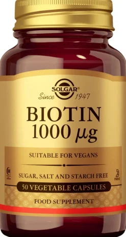 Solgar Biotiini 1000 mcg ravintolisä 50 kaps.