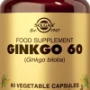 Solgar Ginkgo biloba Neidonhiuspuu 60 mg yrttivalmiste 60 kaps.