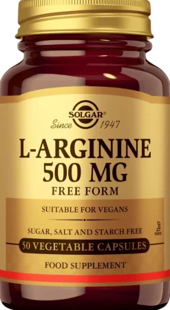 Solgar L-Arginiini 500 mg ravintolisä 50 kaps.