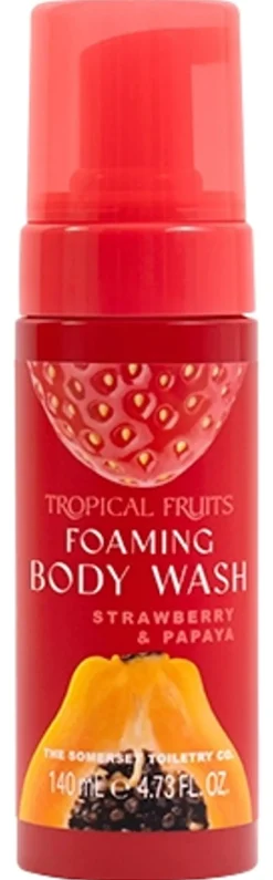 Somerset TROPICAL FRUITS Vartalon puhdistusvaahto Mansikka & Papaija 140 ml