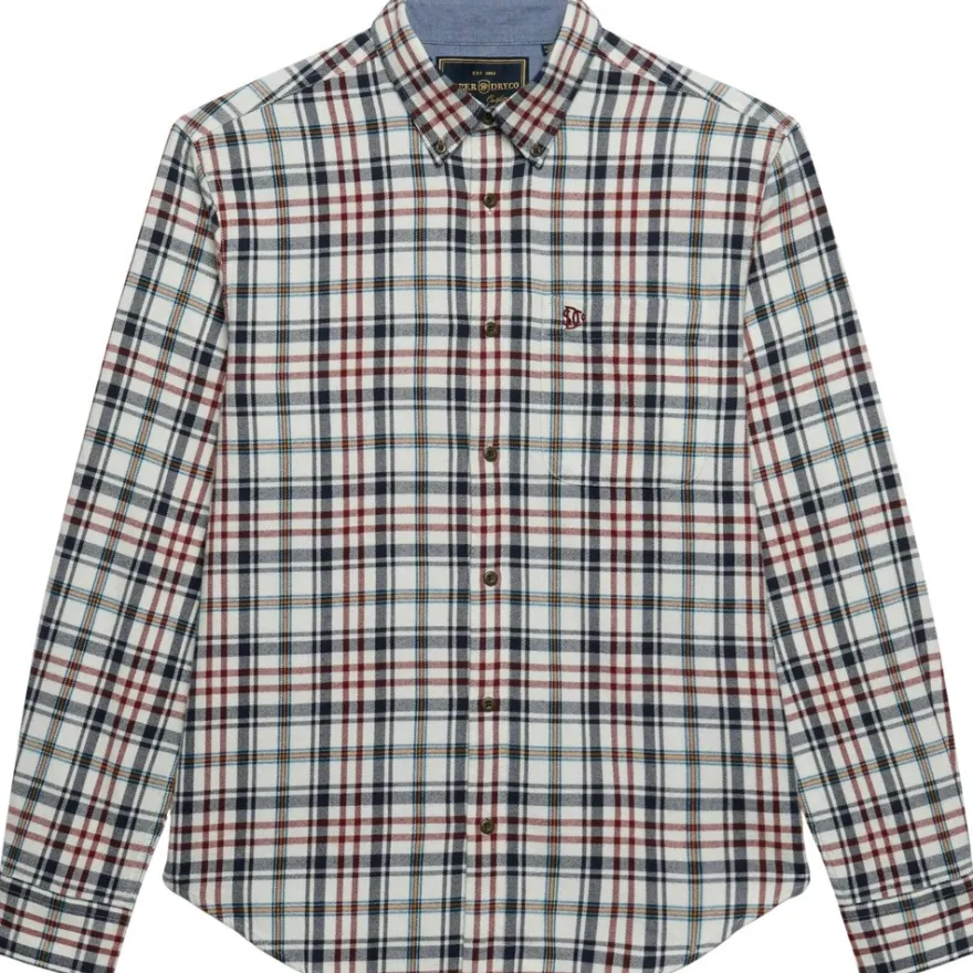 Superdry puuvillainen ruudullinen kauluspaita