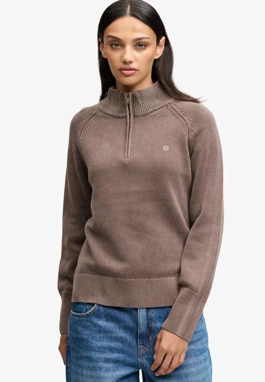 Superdry Washed Halfzip neule