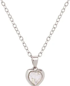 Ted Baker Hannela crystal heart silver riipus