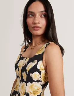 Ted Baker printtikuvioinen hihaton A-linjainen mekko Dennya